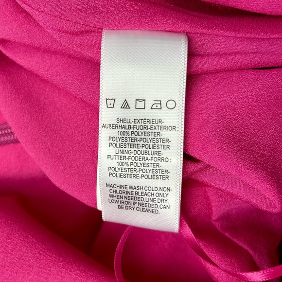 Dress the Population Cambria Pink Tie Bodice Gown  Knot Front Maxi Dress L NWT - Picture 16 of 16